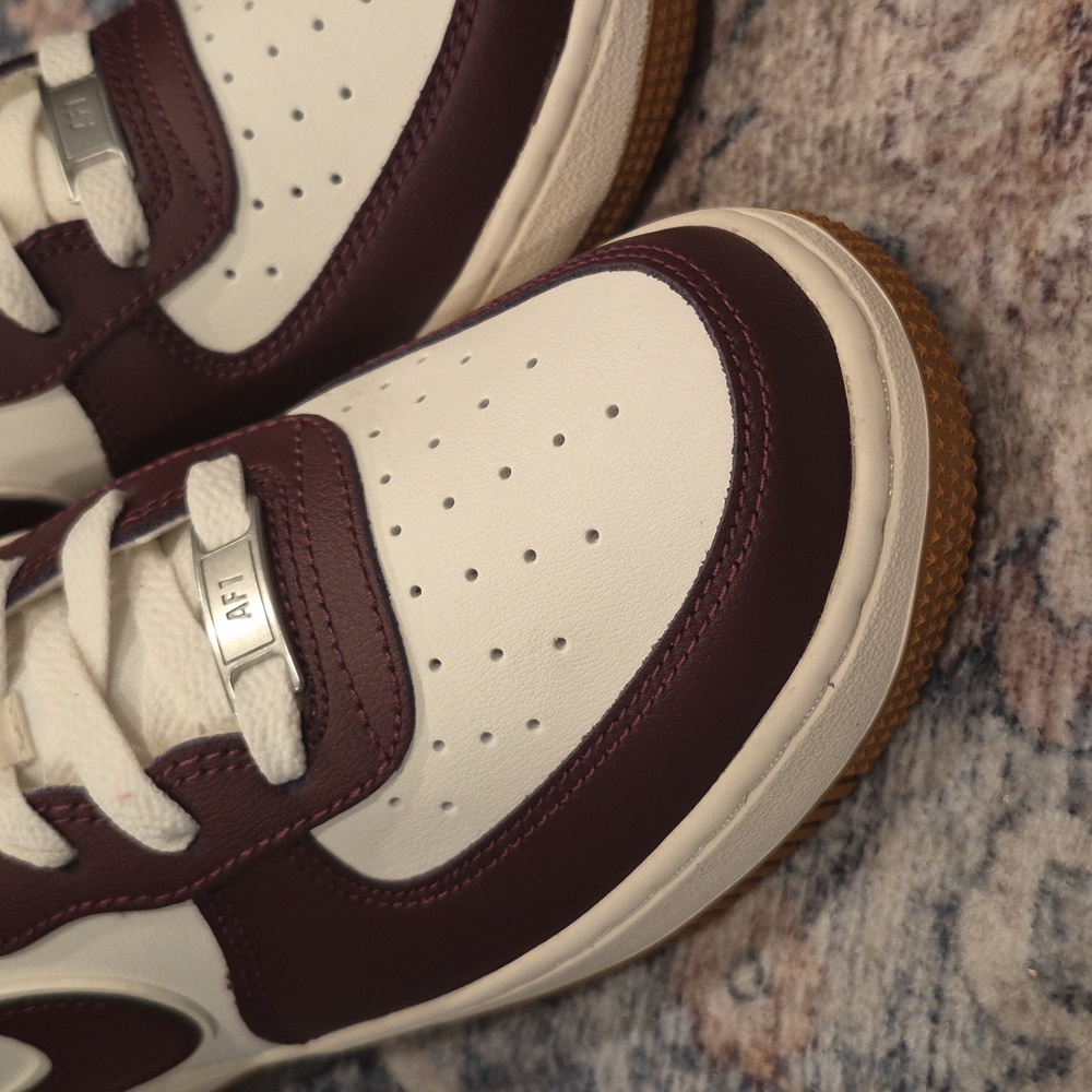 Nike Air Force 1 LV8 (GS) Sail/Night Maroon, 5.5/6 Youth, 7/7.5 Women's - Picture 7 of 16